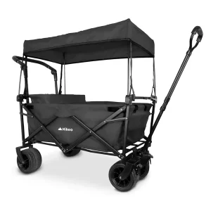 HIKEO Carrito Plegable Portátil y Carriola Todo Terreno con Toldo